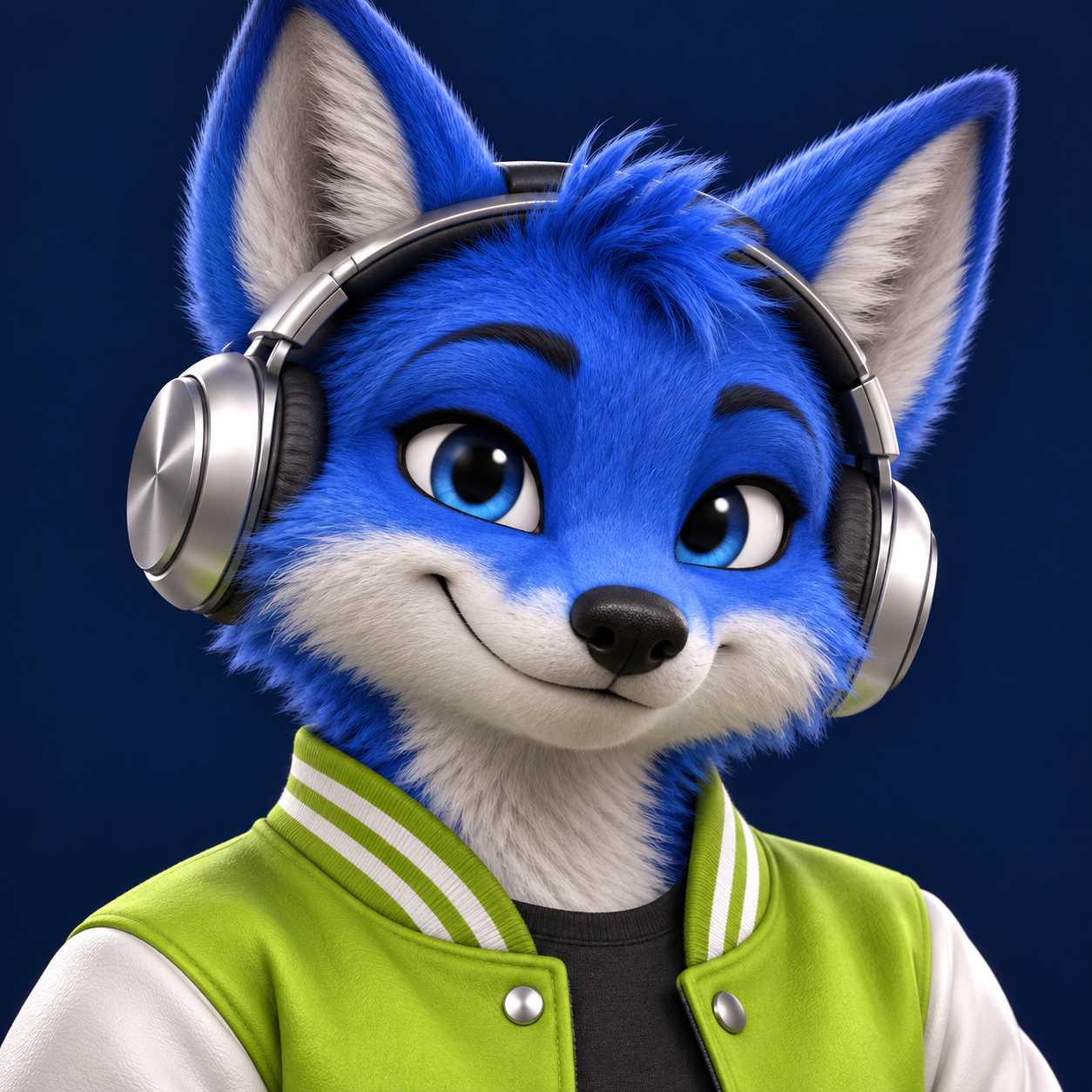 Jules’s blue fox collectible avatar